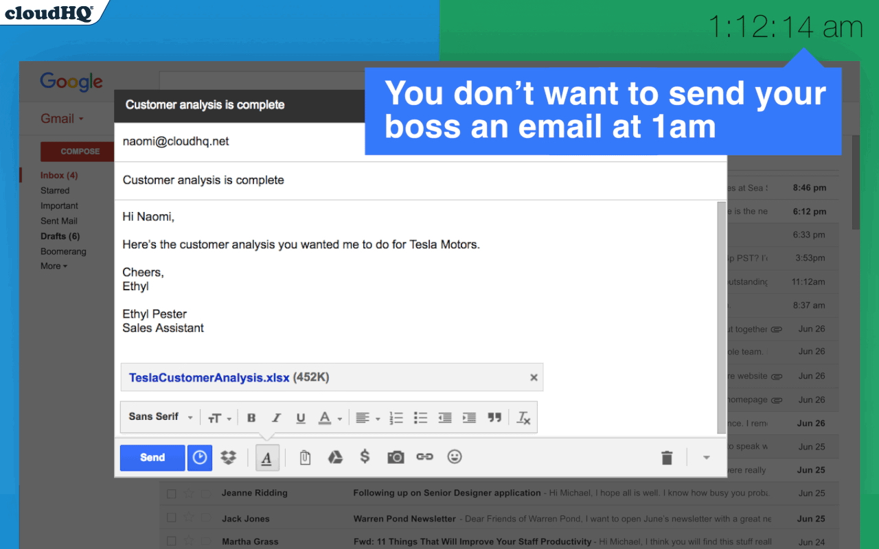 Schedule Email by cloudHQ - 截图 2