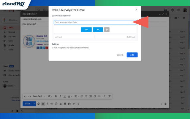Gmail Free Online Polls & Surveys by cloudHQ - 截图 2