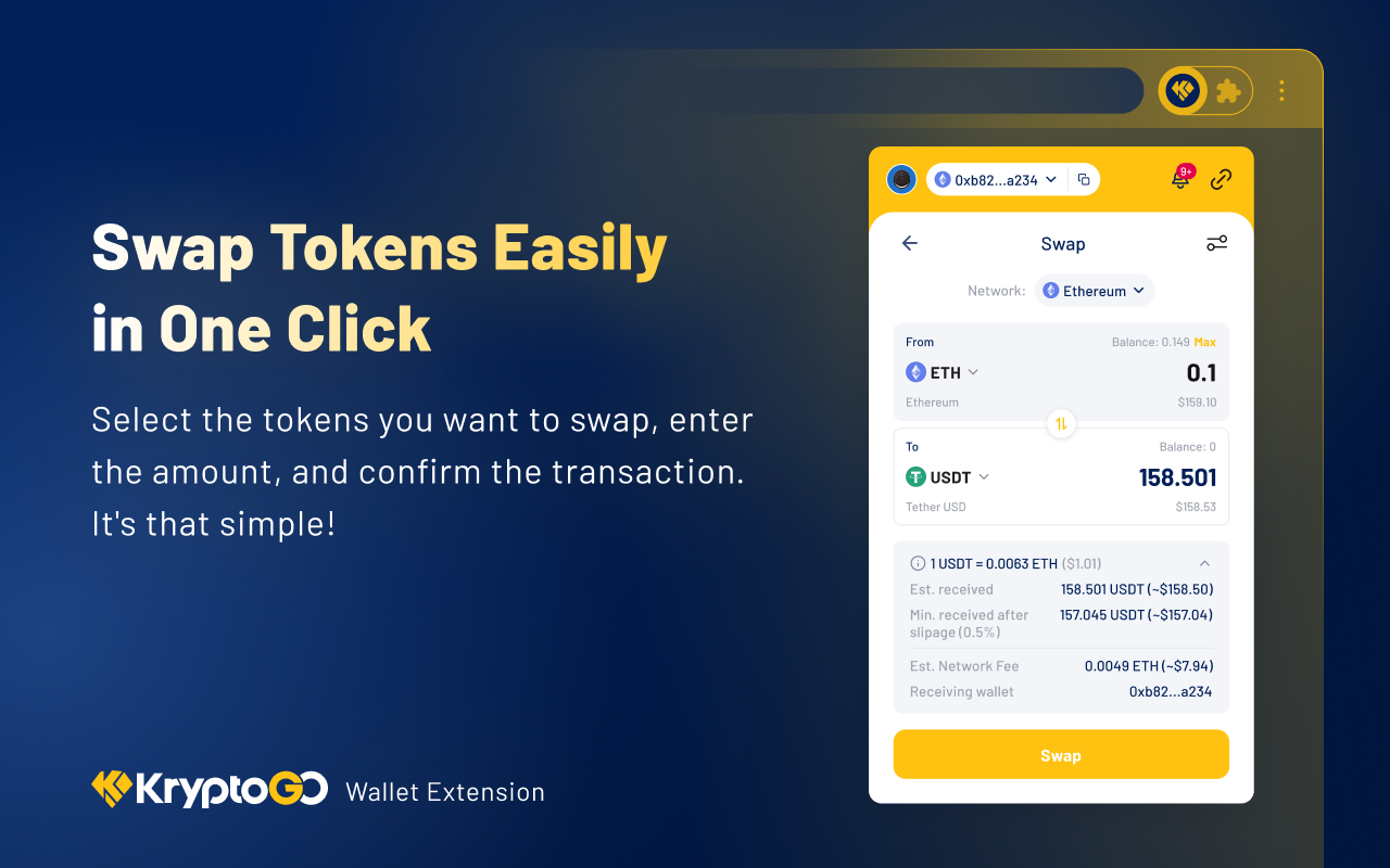 KryptoGO - Crypto & NFT Wallet Extension - 截图 3