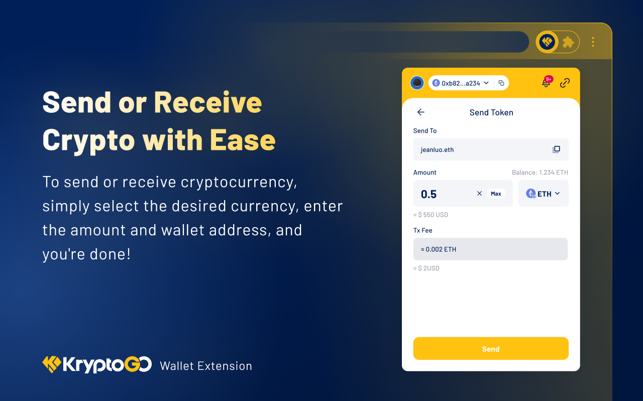 KryptoGO - Crypto & NFT Wallet Extension - 截图 5