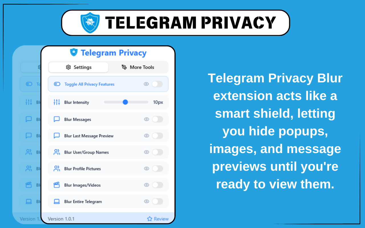 Telegram网页版隐私扩展 - 截图 1