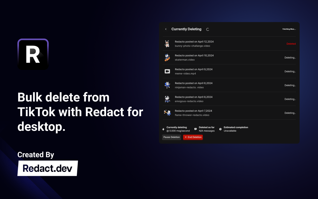 Redact.dev - Mass Delete Social Media - 截图 2