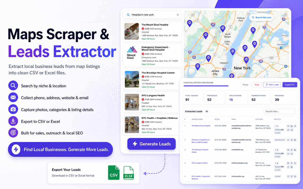 Maps Scraper | Leads Extractor by LeadStal - 截图 1
