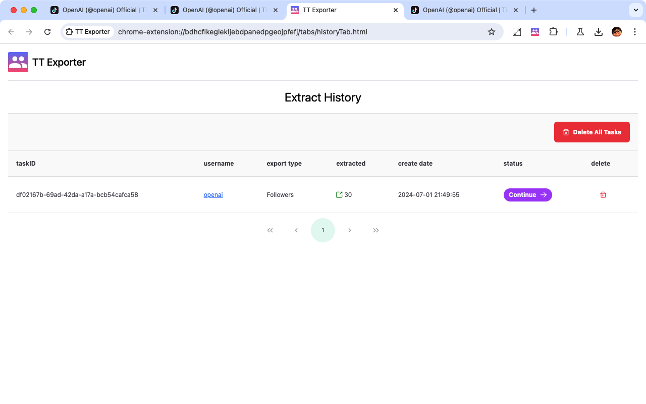 Export TikTok Followers - 截图 3
