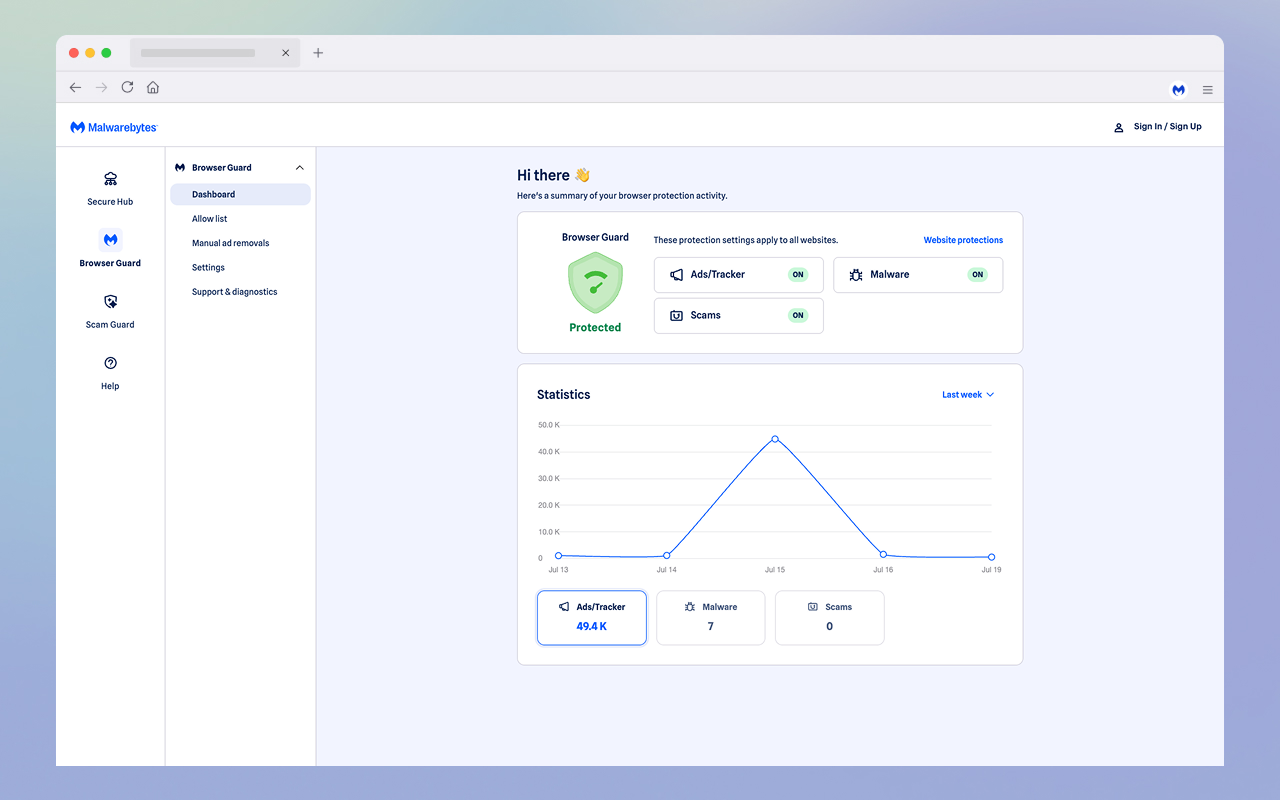 Malwarebytes Browser Guard Beta - 截图 3