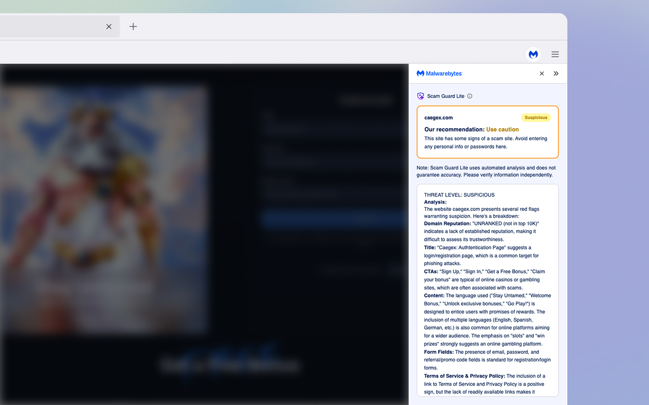 Malwarebytes Browser Guard Beta - 截图 5