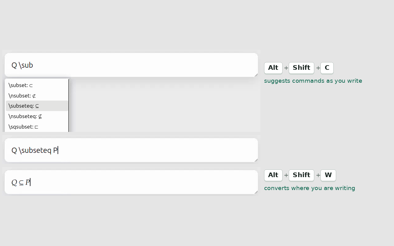 MatTalX - LaTeX to Unicode math symbols - 截图 1