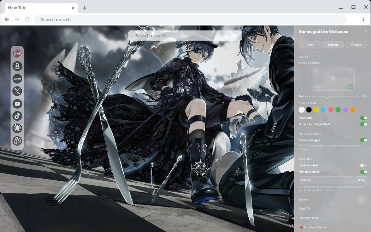 Black Butler Live Wallpaper - 截图 2