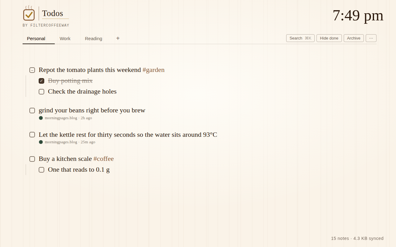 Todos - Highlight text to Note - 截图 2