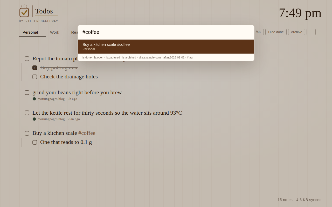 Todos - Highlight text to Note - 截图 3