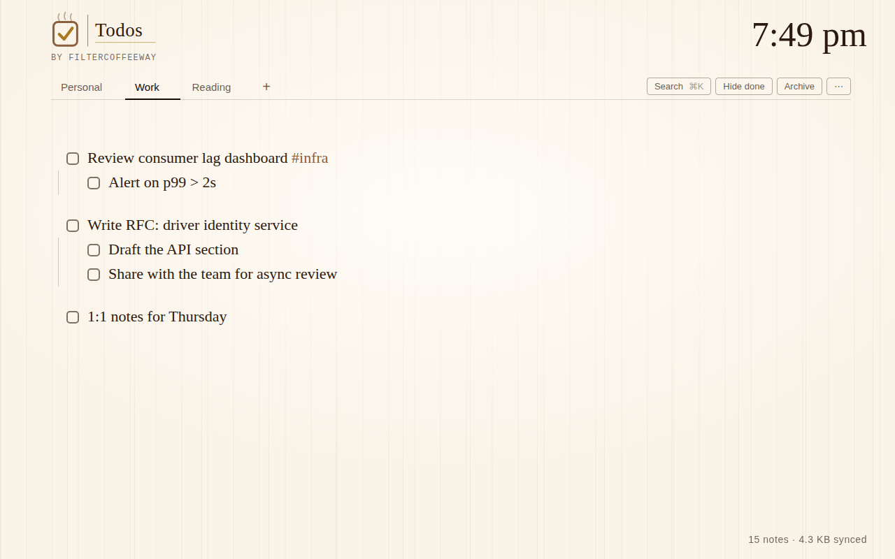 Todos - Highlight text to Note - 截图 4