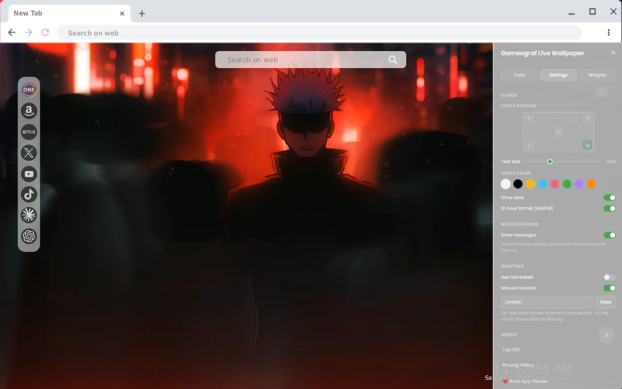 Gojo In Shibuya Jujutsu Kaisen Live Wallpaper - 截图 2