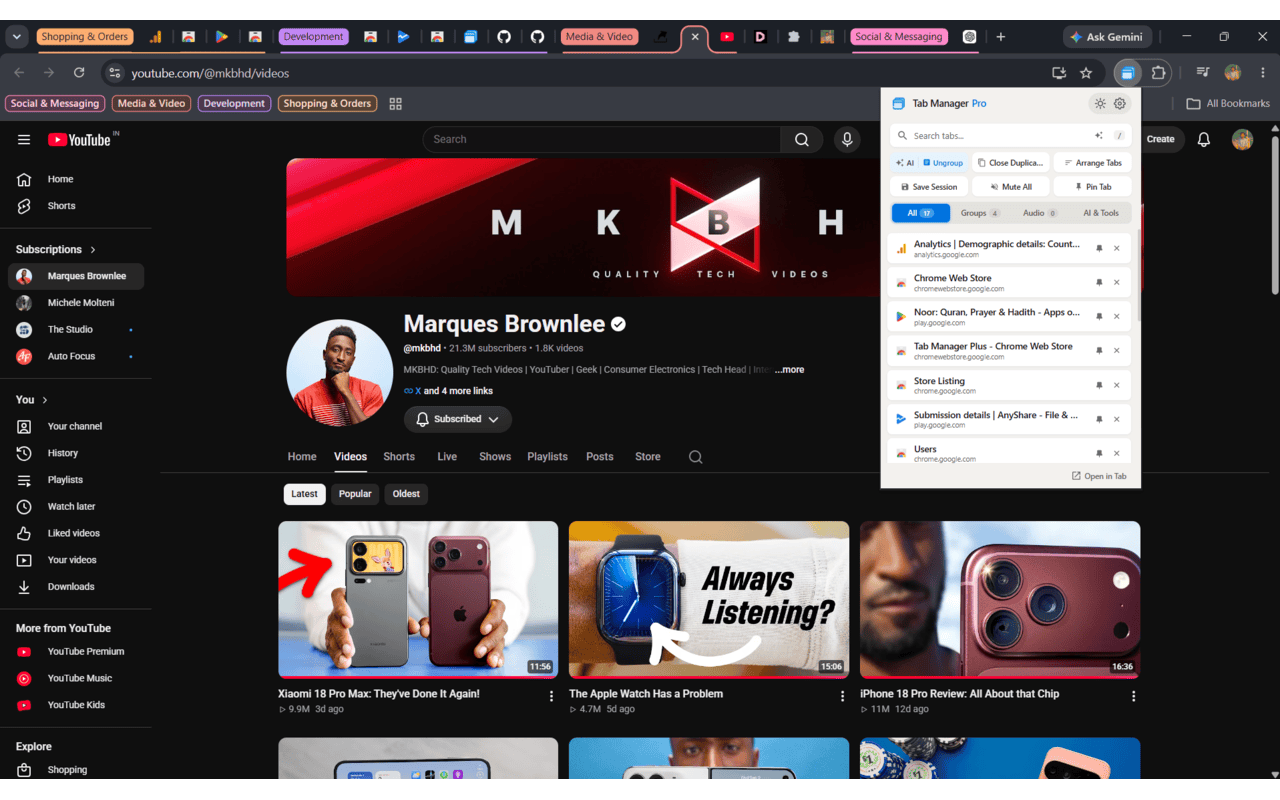 Tab Manager Plus - 截图 1