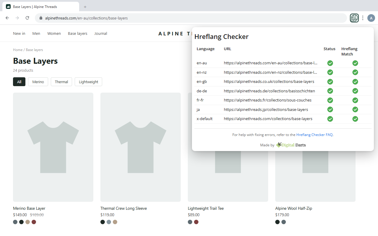 Hreflang Checker - 截图 1