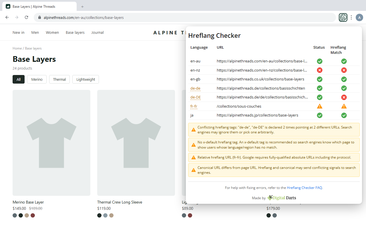 Hreflang Checker - 截图 2