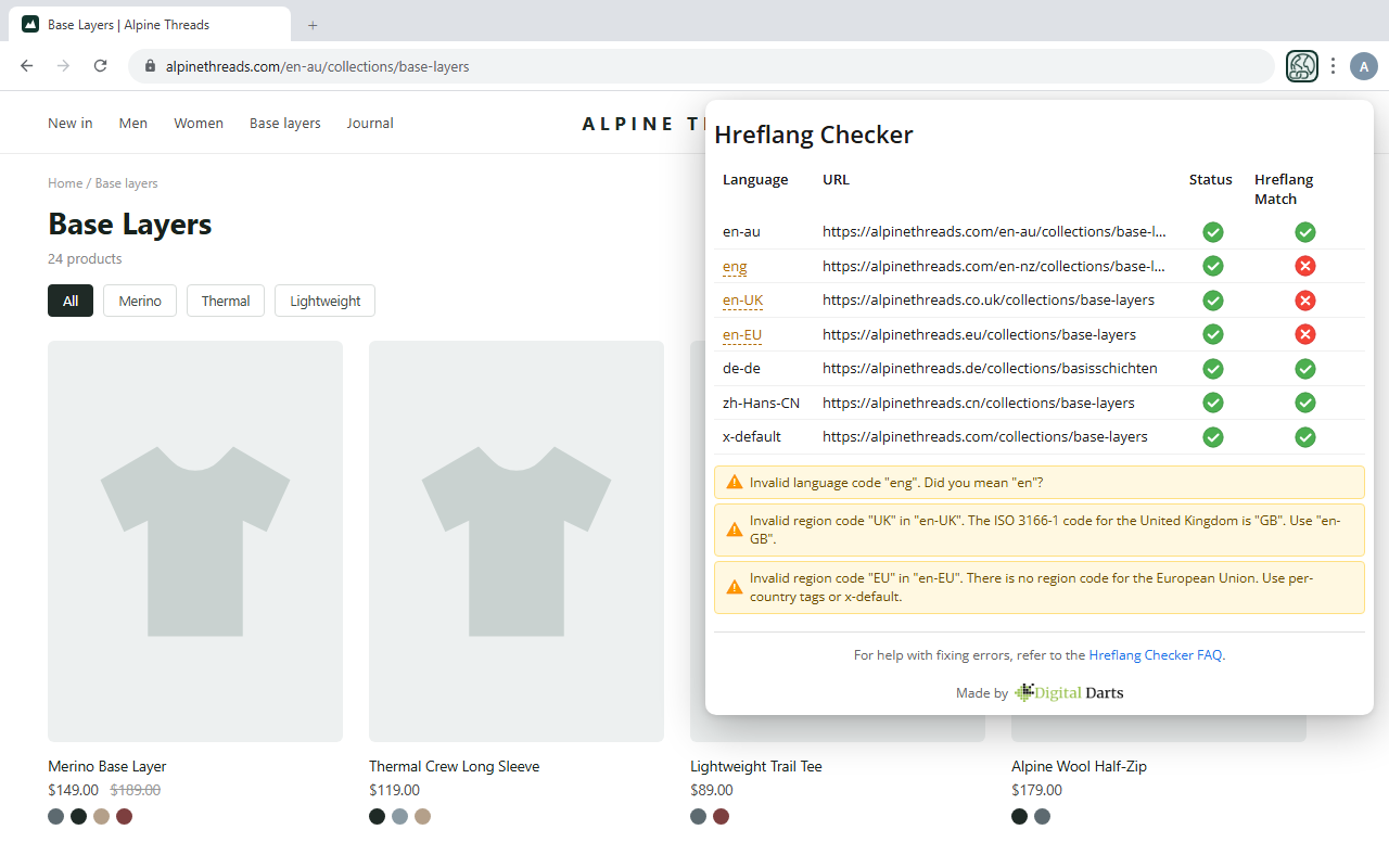 Hreflang Checker - 截图 3