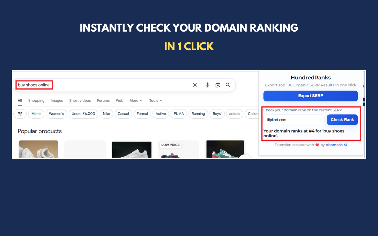 HundredRanks – Export Top 100 SERP into CSV - 截图 2