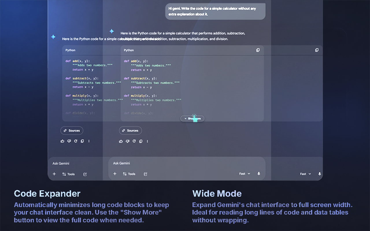 UI Enhancer for Gemini - 截图 4