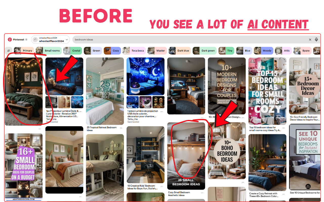 Pinterest AI Content Filter - 截图 1