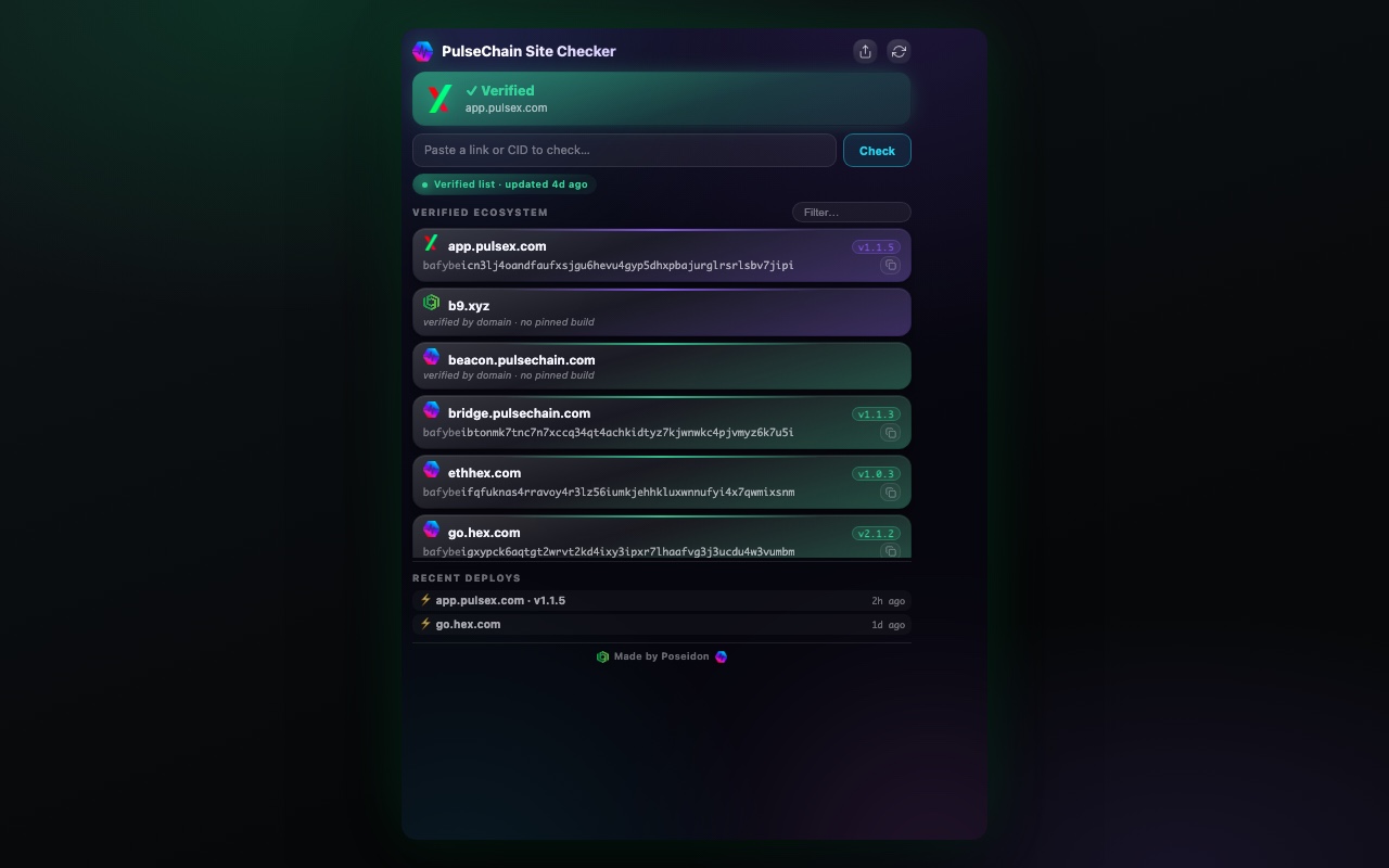 PulseChain Site Checker - 截图 1