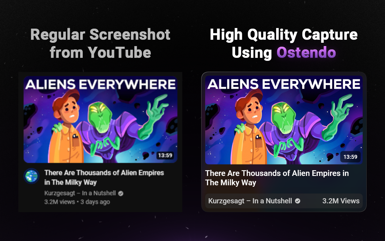 Ostendo – Capture Beautiful YouTube Screenshots - 截图 3