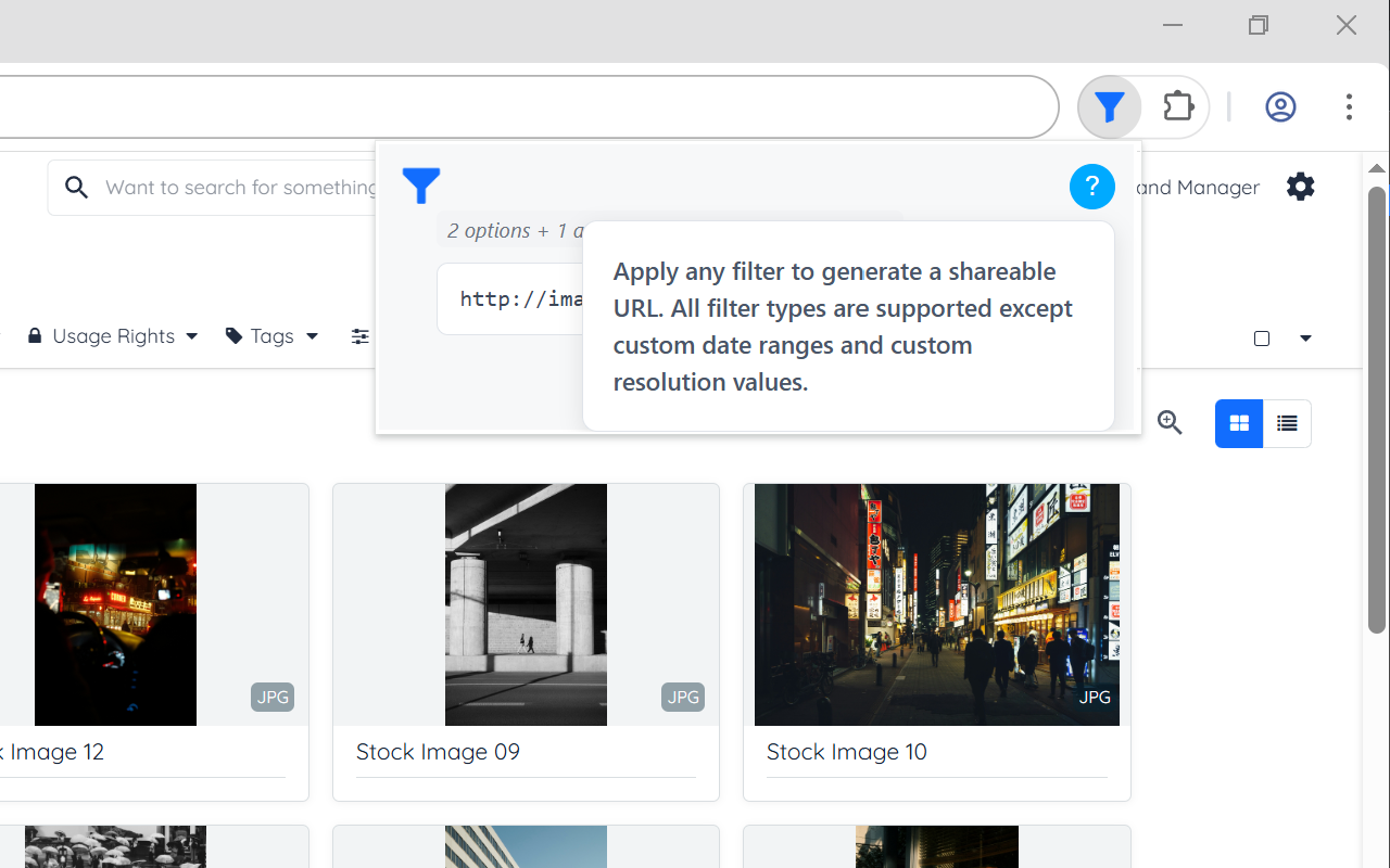 Filter URL Generator for Bynder - 截图 2