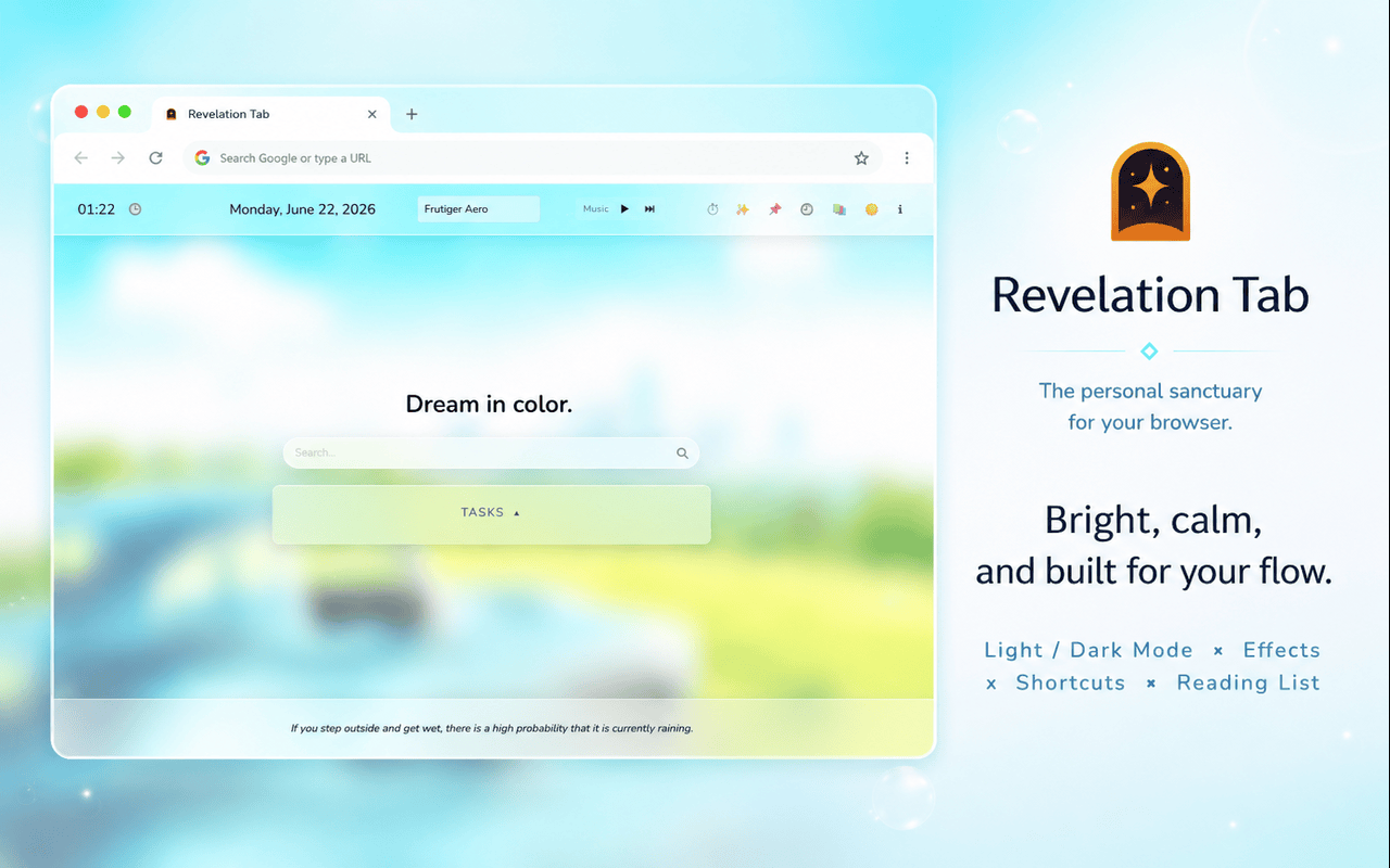 Revelation Homepage - Aesthetic New Tab - 截图 2