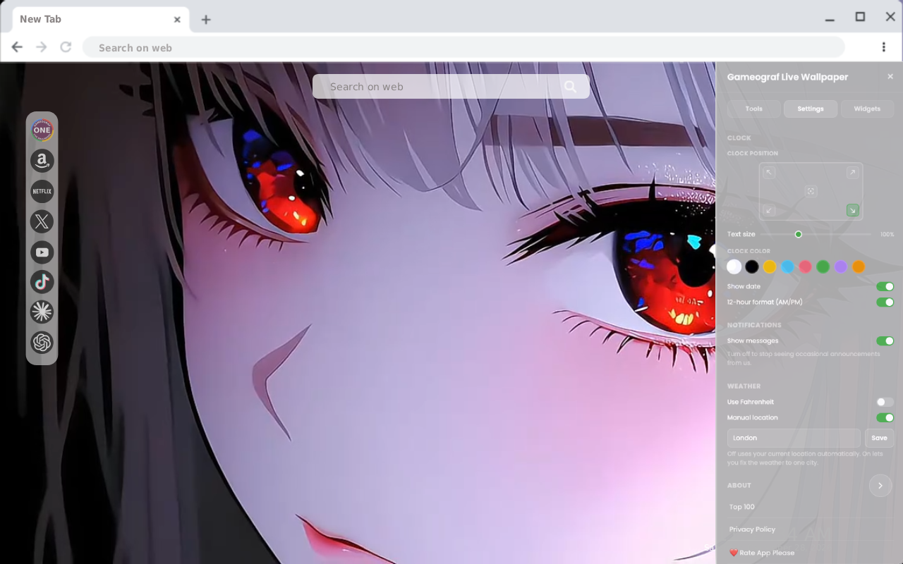 Anime Girl Live Wallpaper - 截图 2