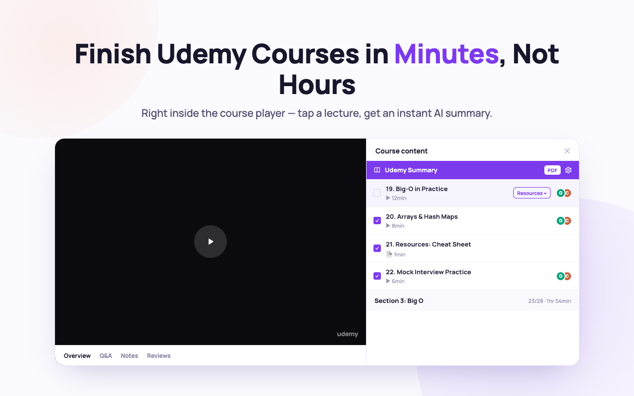 Udemy Course Summary: AI Notes with ChatGPT & Claude - 截图 1