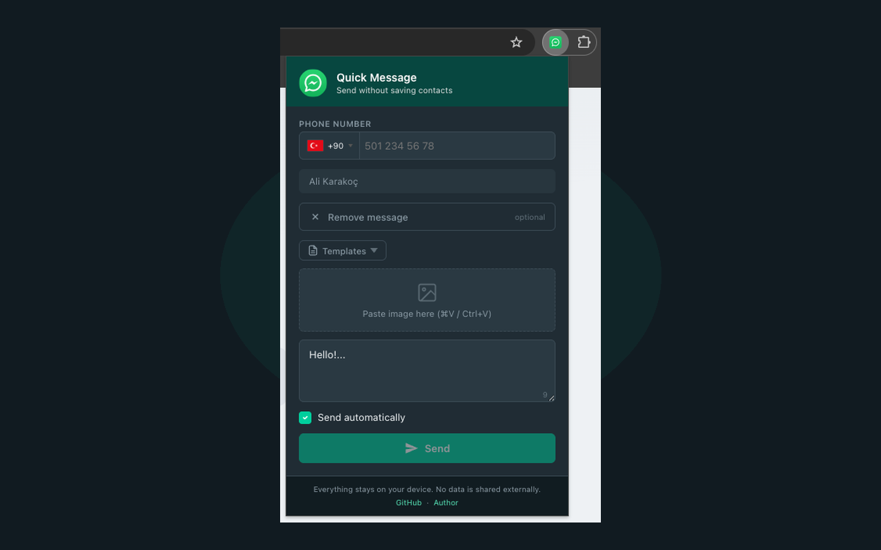 Quick Messaging for WhatsApp - 截图 2