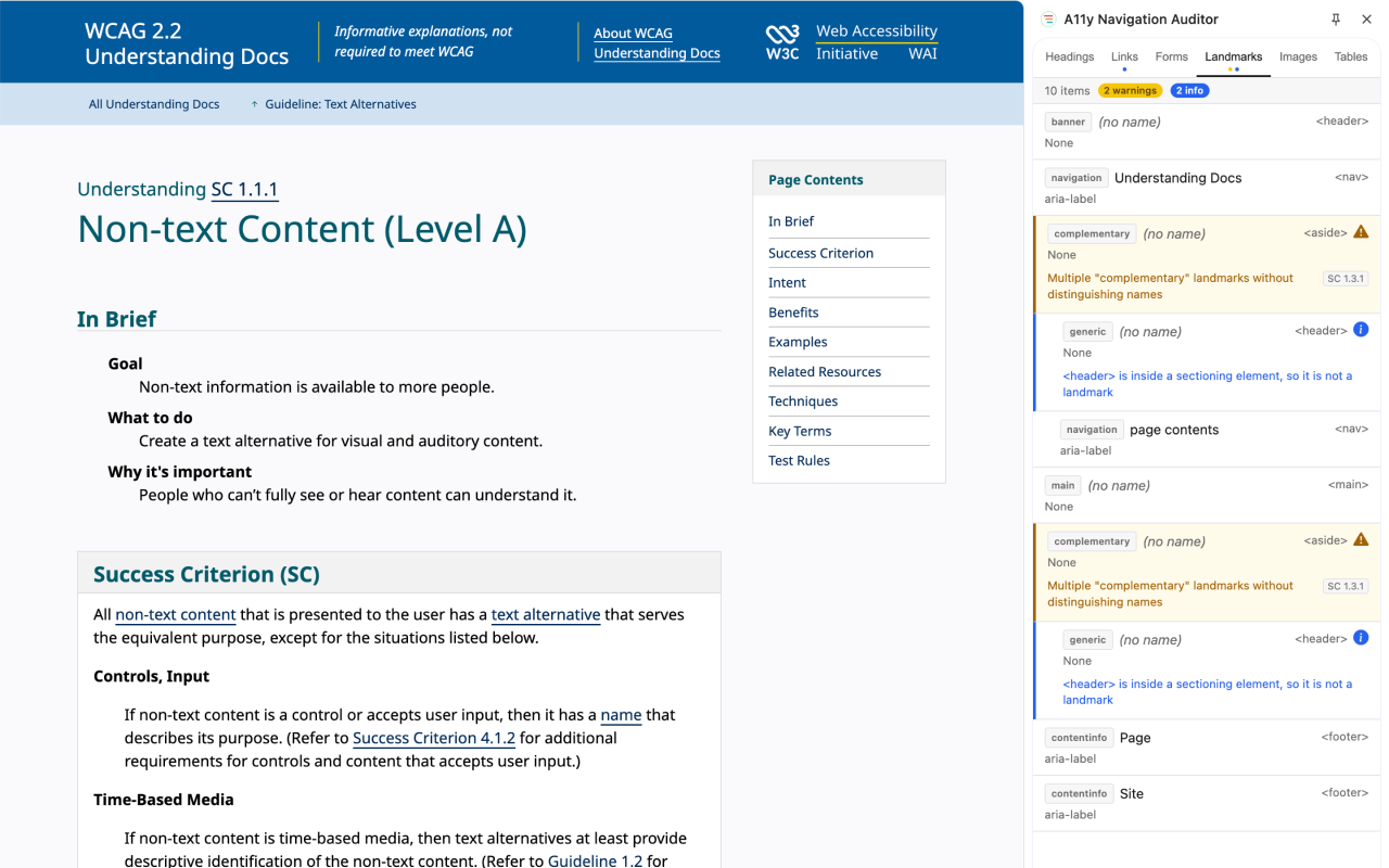 A11y Navigation Auditor - WCAG Web Accessibility Structure Audit & AI - 截图 3