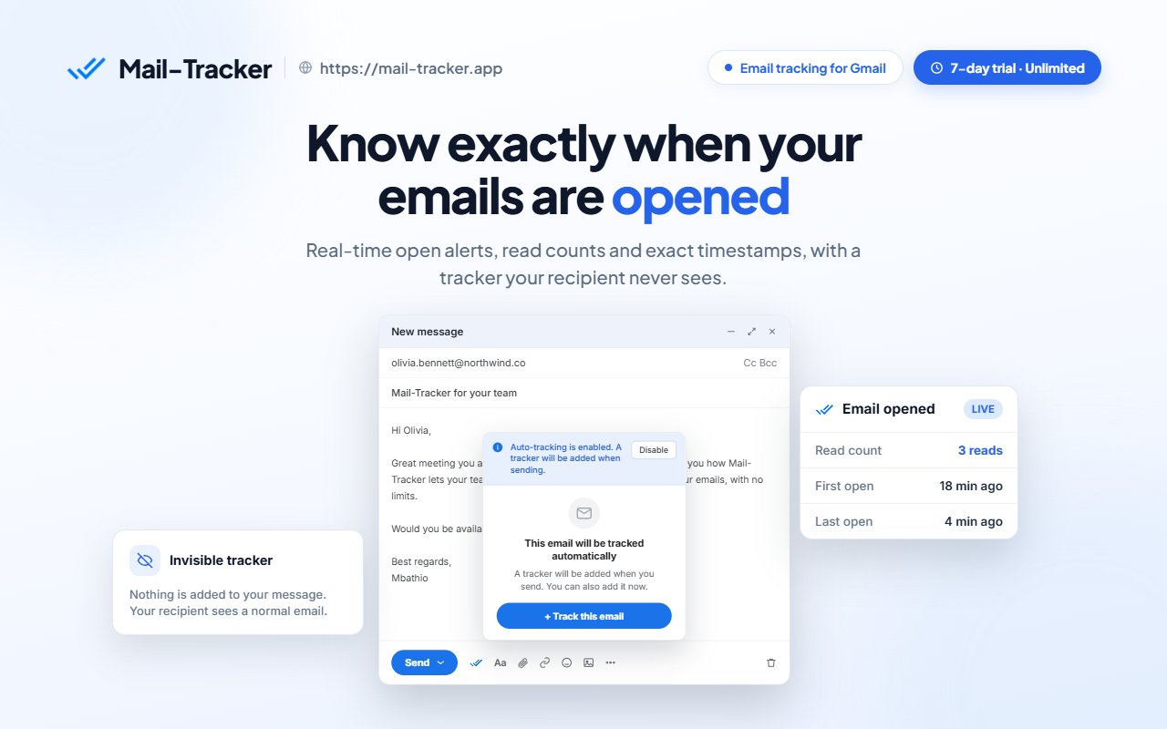Mail-Tracker - 截图 1