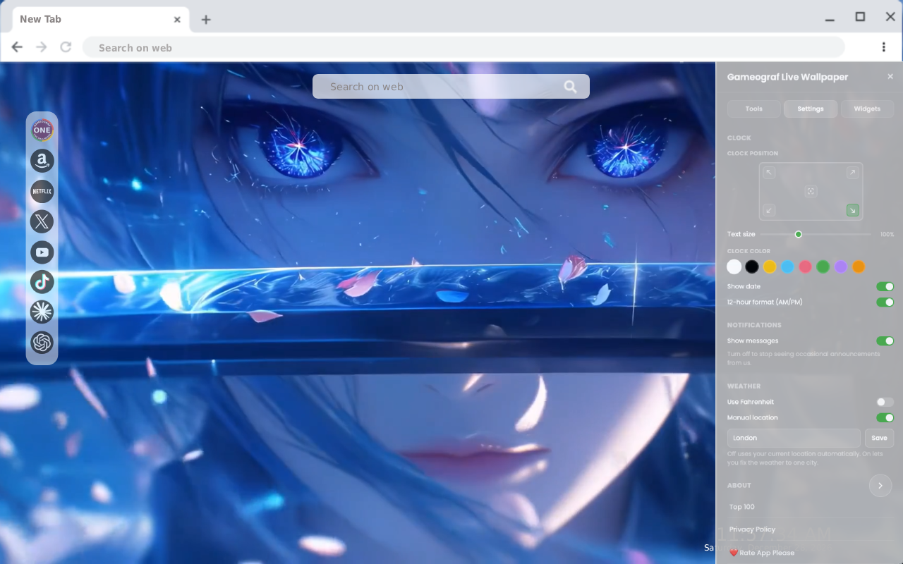 Anime Girl Live Wallpaper - 截图 2