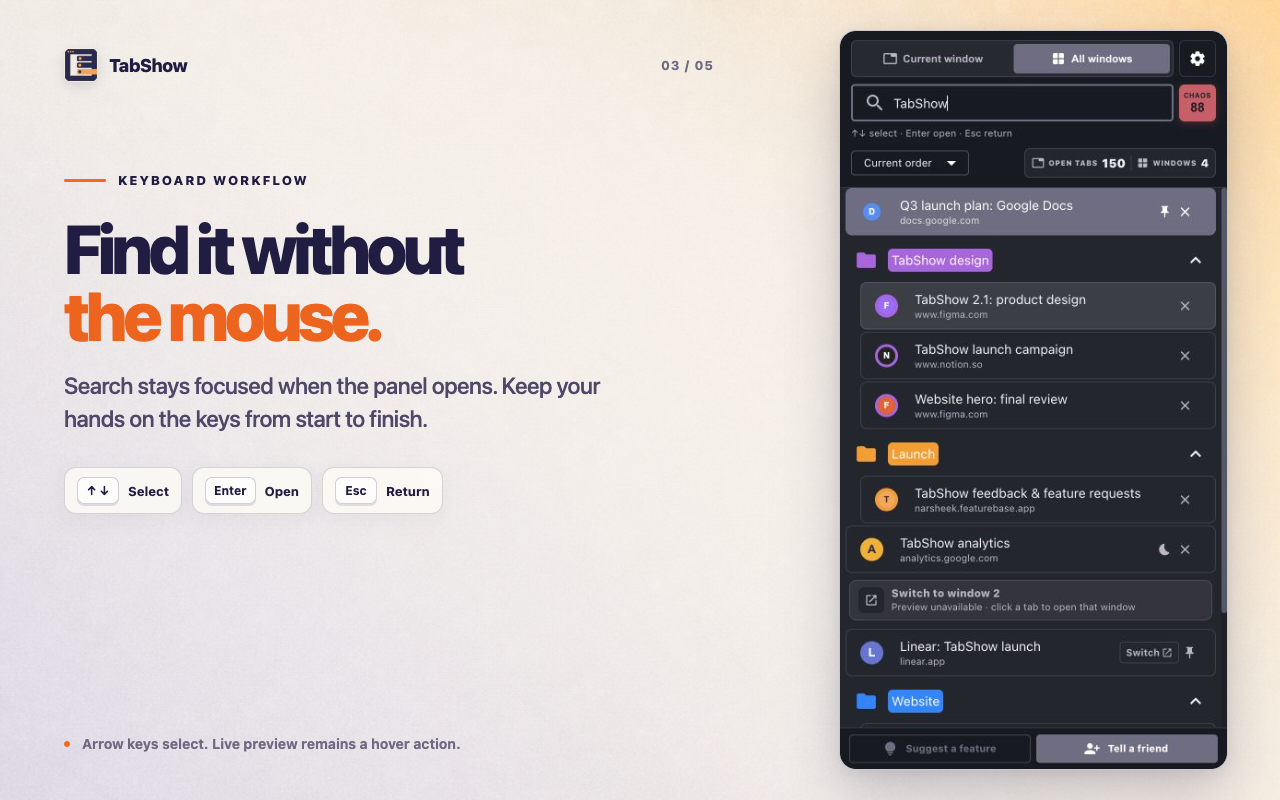 TabShow: Live Tab Preview - 截图 3