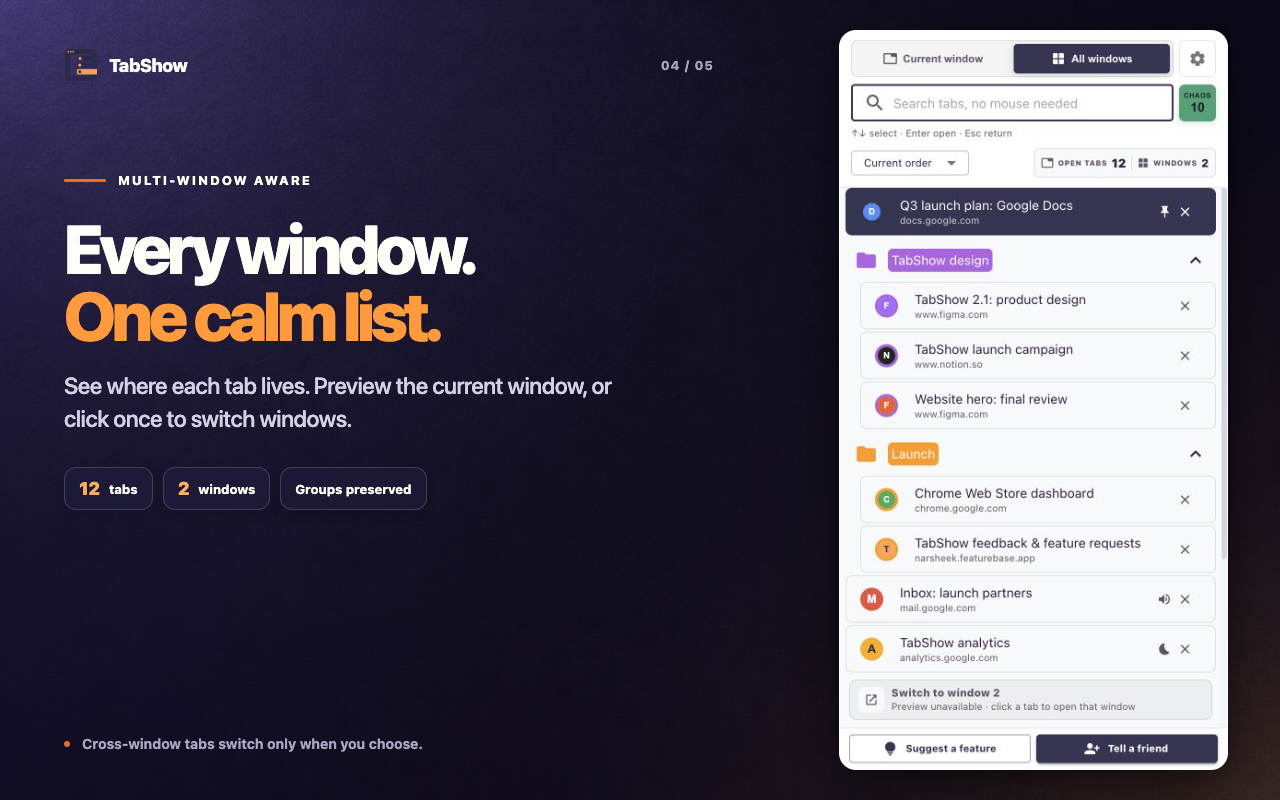 TabShow: Live Tab Preview - 截图 4