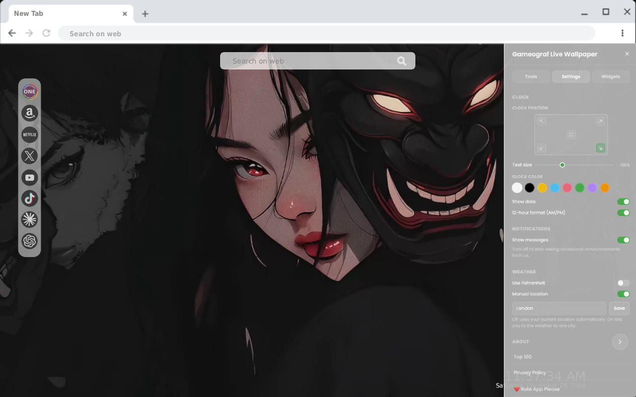 Yomu Yakadashi Art Live Wallpaper - 截图 2