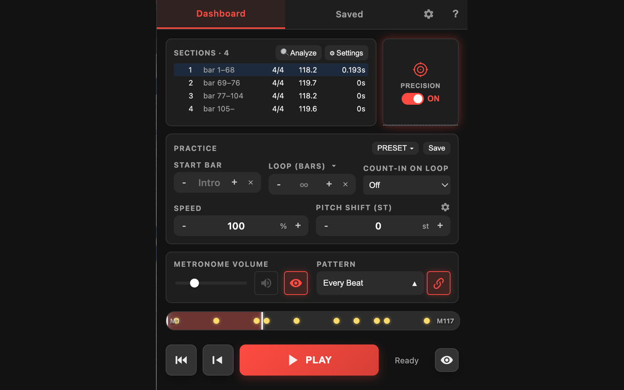 Pre-Count - Loop Practice Tool for YouTube - 截图 1