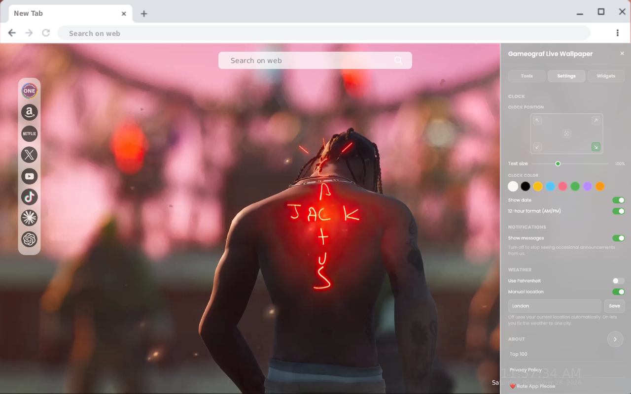 Travis Scott Takes on Fortnite Live Wallpaper - 截图 2