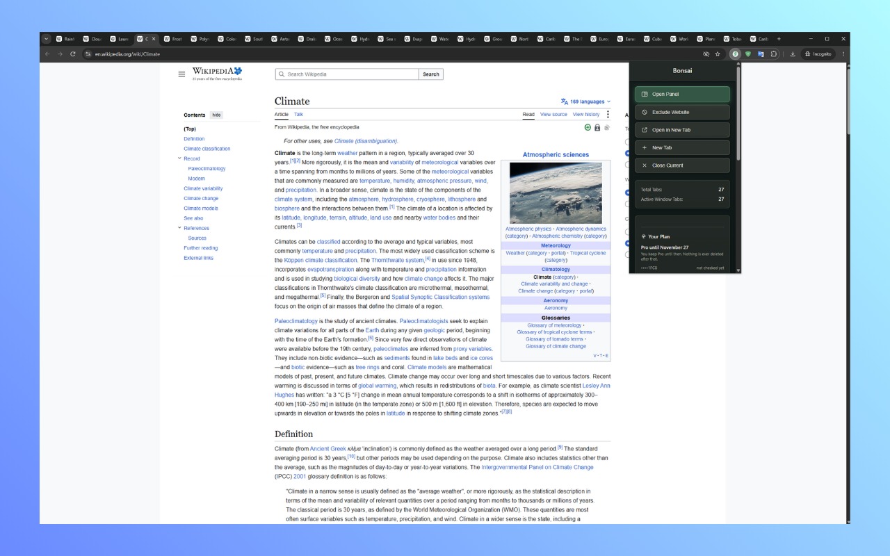 Bonsai - Tree Style Tab Manager & Sessions - 截图 1