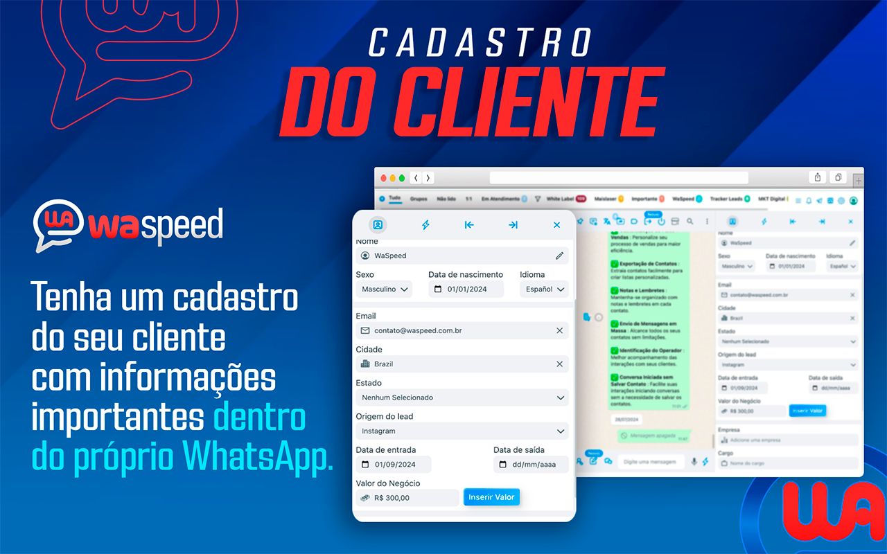 WaSpeed: Superpoderes para o seu WhatsApp, CRM e muito mais. - 截图 1