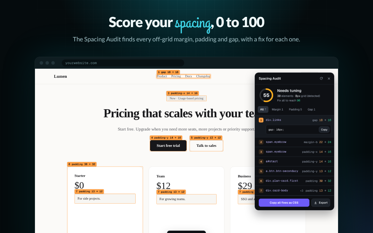 Spacing Inspector - 截图 3