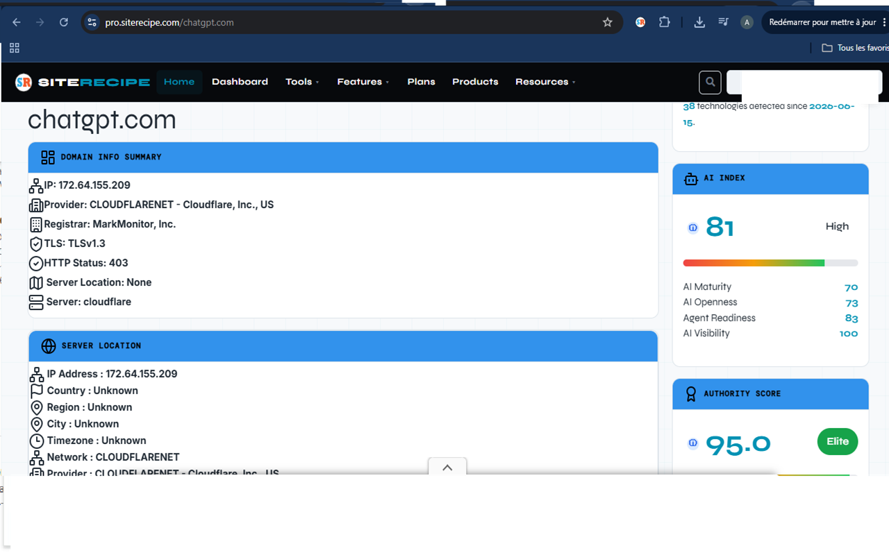 SiteRecipe Technology Lookup - 截图 2