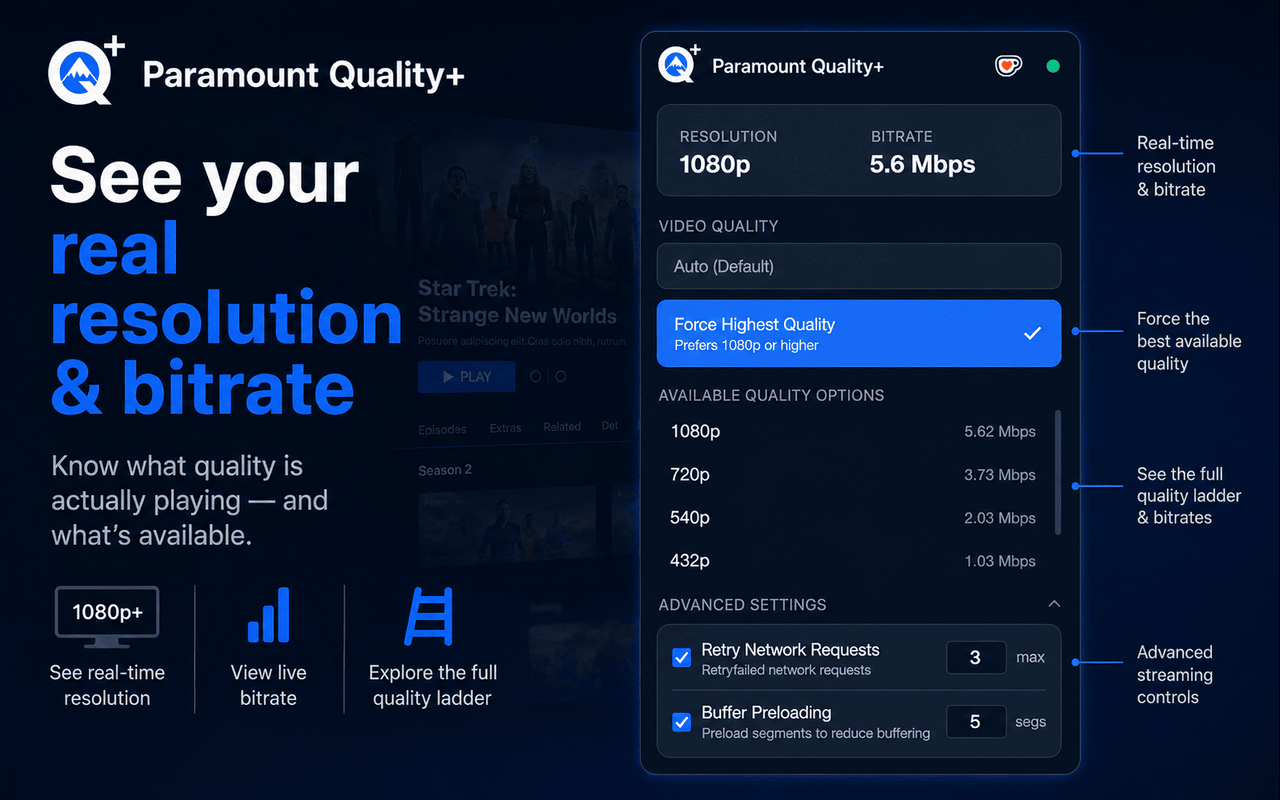 Paramount Quality+ - 截图 2
