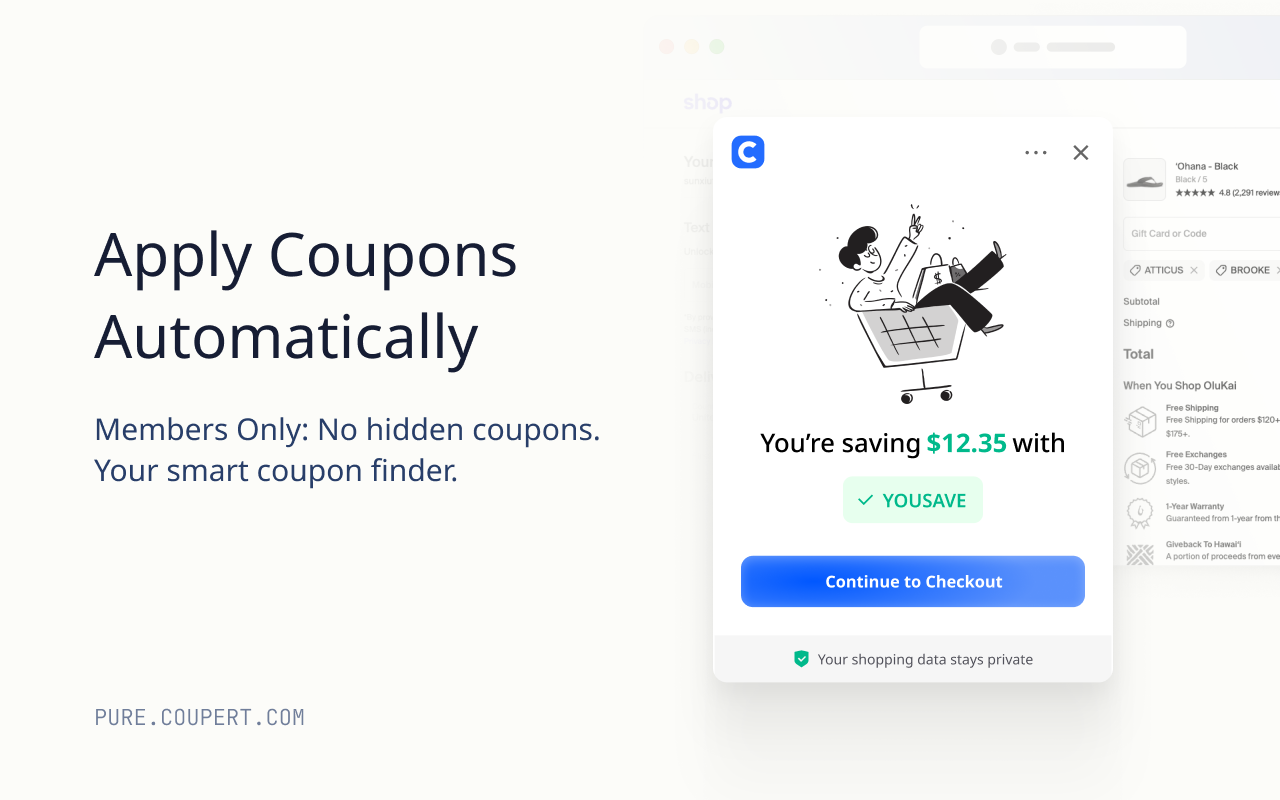 Coupert Pure: AI-Powered Coupons & Price Compare - 截图 1