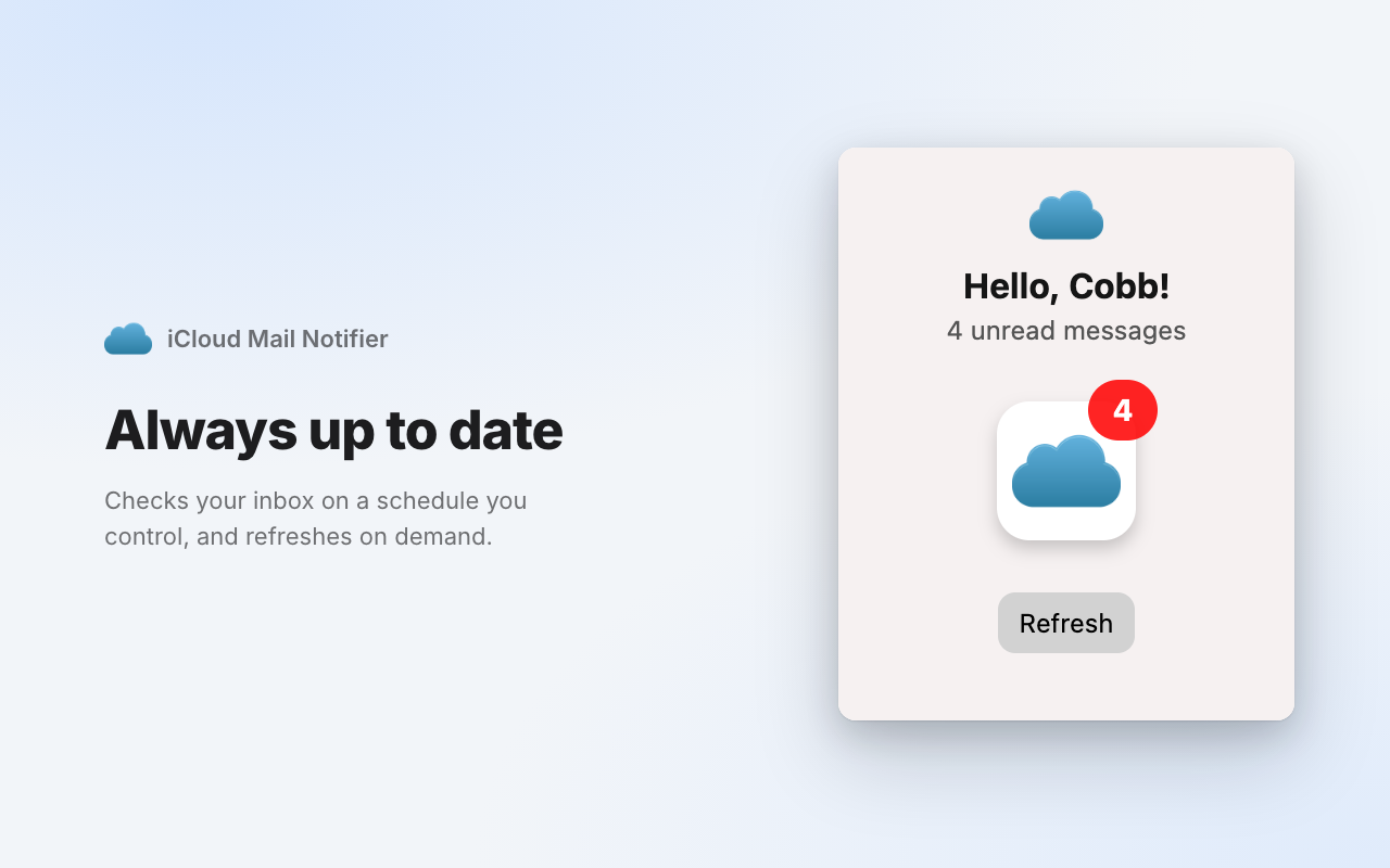 iCloud Mail Notifier - Email Alerts - 截图 2