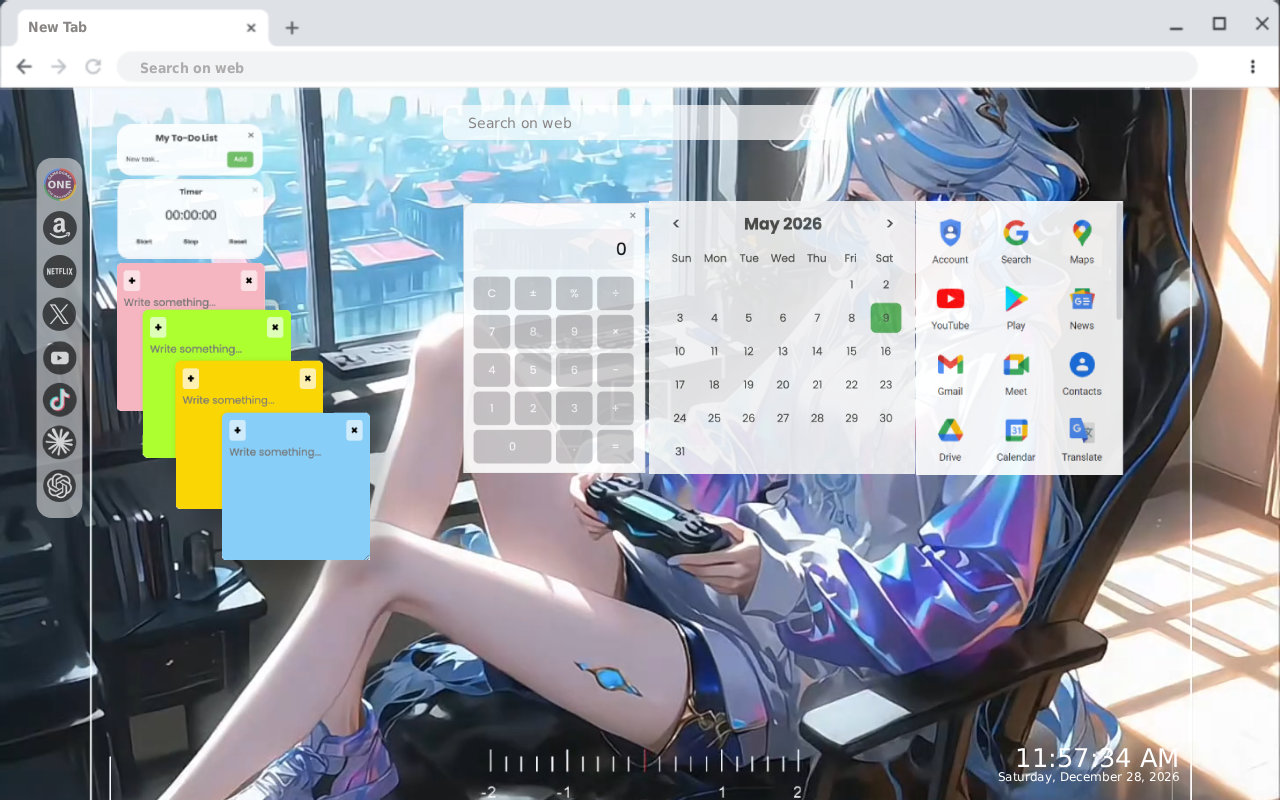 Gamer Anime Girl Live Wallpaper - 截图 3