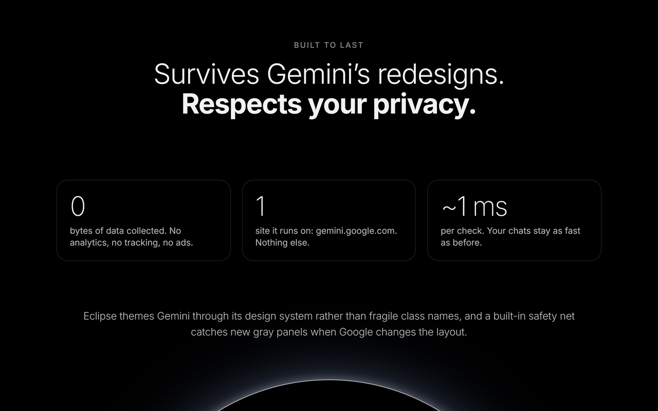 Gemini Eclipse: Pure Black OLED Theme - 截图 4