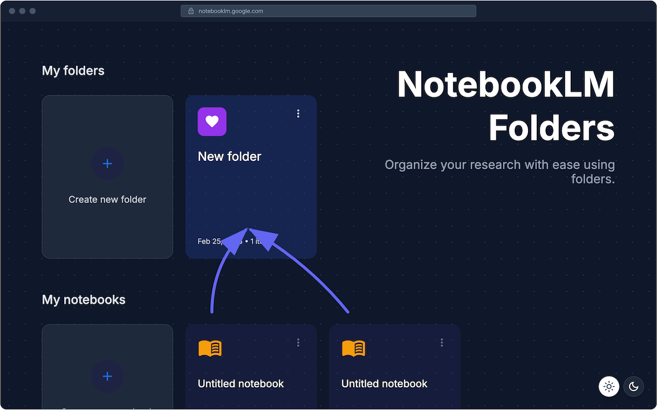 NotebookLM Folders - 截图 2