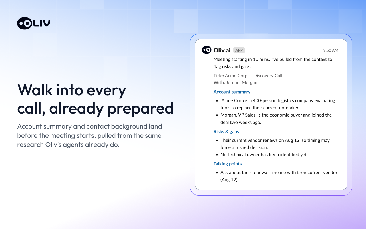 Oliv Conversation Intelligence - 截图 2