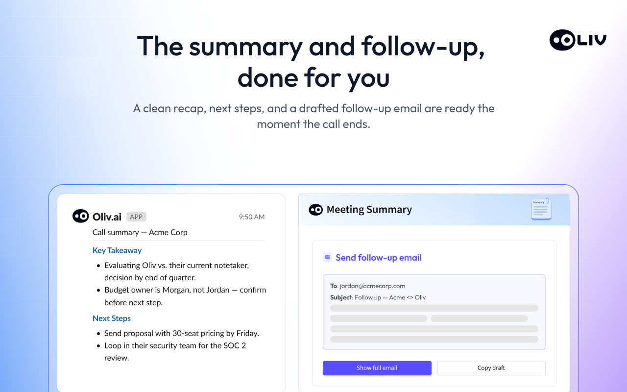 Oliv Conversation Intelligence - 截图 4